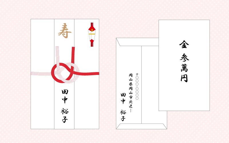 ご祝儀袋の表書きと中包み