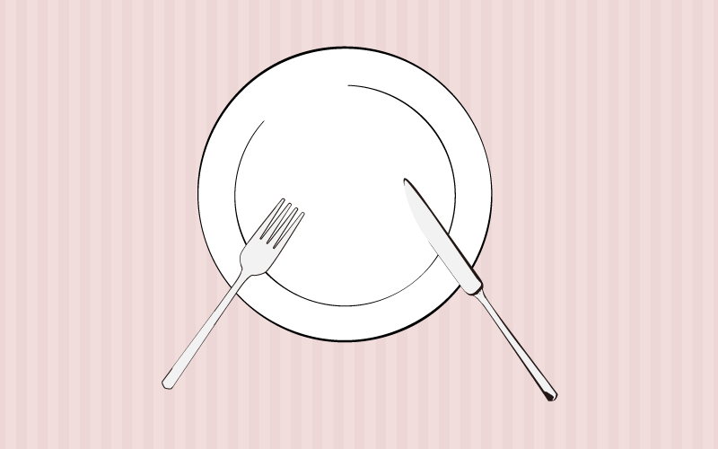 食事中のサイン