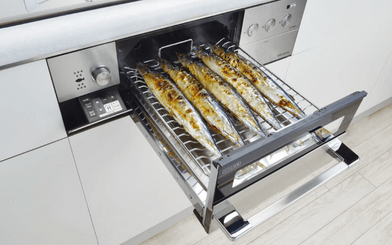 両面焼きグリルで焼いた魚