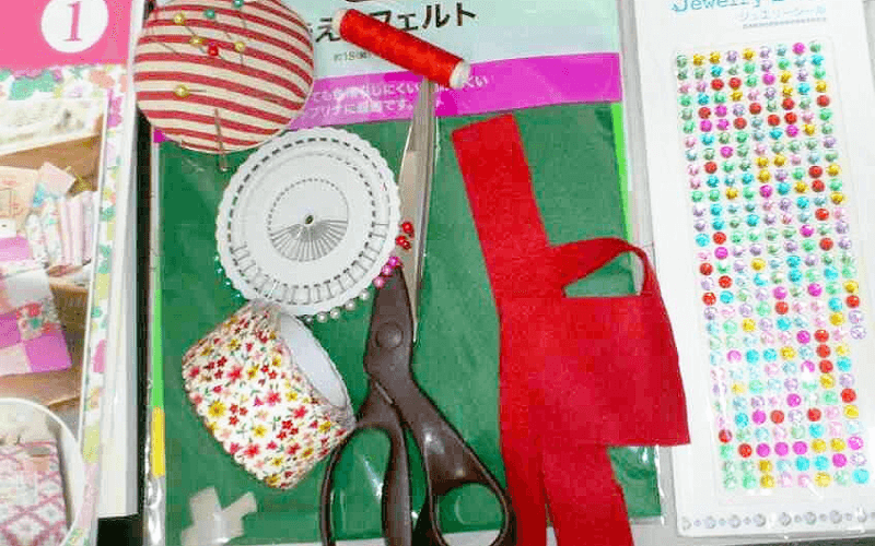 クリスマスブーツの材料