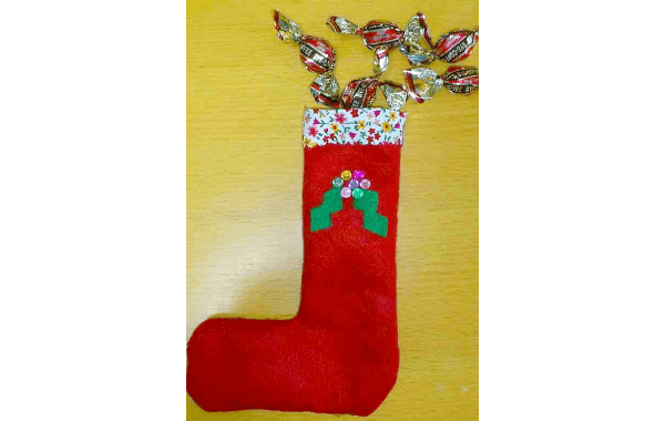 クリスマスブーツの作り方6