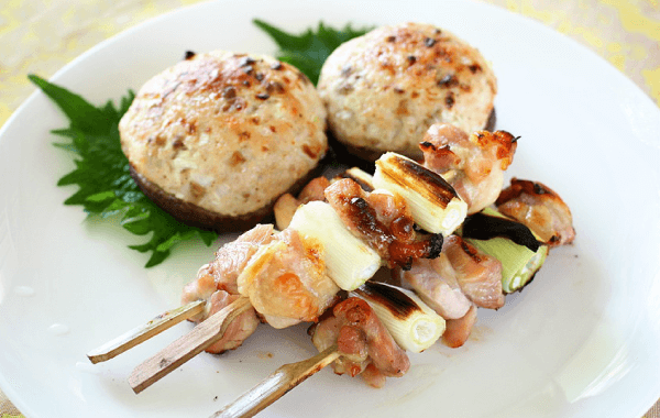グリルで塩焼き鳥