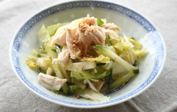 蒸し鶏と白菜のうま塩ナムル